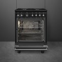 Smeg CX61GMBLNLK gas fornuis - 60 cm - zwart