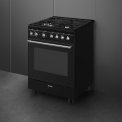 Smeg CX61GMBLNLK gas fornuis - 60 cm - zwart