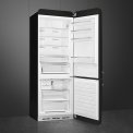 Smeg FAB38RBL6 retro jaren 50 koelkast - zwart - rechtsdraaiend