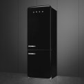 Smeg FAB38RBL6 retro jaren 50 koelkast - zwart - rechtsdraaiend