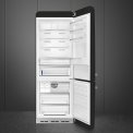 Smeg FAB38RBL6 retro jaren 50 koelkast - zwart - rechtsdraaiend