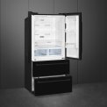 Smeg FQ55FNDE side-by-side koelkast - zwart