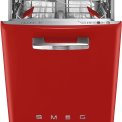 Smeg STFABRD3 retro jaren 50 onderbouw vaatwasser - rood