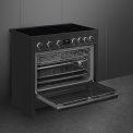 Smeg B95IMAN9 inductie fornuis - volledig antraciet