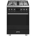 Smeg C6GMMBNLK2 gas fornuis - matzwart - 60 cm.