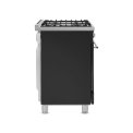 Smeg C6GMMBNLK2 gas fornuis - matzwart - 60 cm.