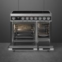 Smeg CPF92IMA inductie fornuis - antraciet - dubbele oven - Portofino