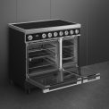 Smeg CPF92IMBL inductie fornuis - zwart - dubbele oven - Portofino