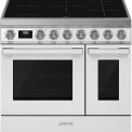 Smeg CPF92IMWH inductie fornuis - wit - dubbele oven - Portofino