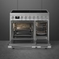 Smeg CPF92IMX inductie fornuis - rvs - dubbele oven - Portofino
