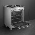Smeg CX61GMXNLK gas fornuis - 60 cm - rvs