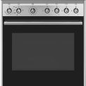 Smeg CX61GMXNLK gas fornuis - 60 cm - rvs