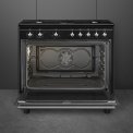 Smeg CX91GMBLNLK gas fornuis - 90 cm. breed - zwart