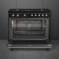 Smeg CX91GMBLNLK gas fornuis - 90 cm. breed - zwart
