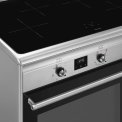 Smeg CX92IM inductie fornuis met dubbele oven - 90 cm. - rvs