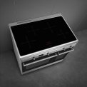 Smeg CX92IM inductie fornuis met dubbele oven - 90 cm. - rvs