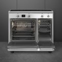 Smeg CX92IM inductie fornuis met dubbele oven - 90 cm. - rvs