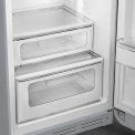 Smeg FAB30RSV5 rechtsdraaiende retro koelkast - zilver metallic