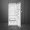 Smeg FAB30RSV5 rechtsdraaiende retro koelkast - zilver metallic