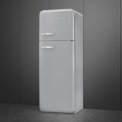 Smeg FAB30RSV5 rechtsdraaiende retro koelkast - zilver metallic