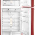 Het koeldeel van de Smeg FAB50RRD5 koelkast rood heeft een inhoud van 315 liter
