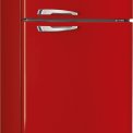 De Smeg FAB50RRD5 koelkast rood is rondom uitgevoerd in knallend rood