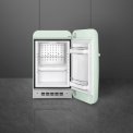 Het niterieur van de Smeg FAB5RPG5 minibar groen