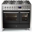 Steel E10FF-6 fornuis met dubbele oven - 100 cm breed