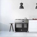 Steel E10FF-6 fornuis met dubbele oven - 100 cm breed