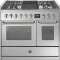 Steel GQ10SF-4B fornuis met combi-stoomoven en grill top - 100 cm breed