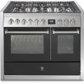 Steel GQ10SF-4M fornuis met combi-stoomoven en mega wok - 100 cm breed