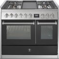 Steel GQ10SF-4T fornuis met combi-stoomoven en frytop - 100 cm breed