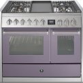 Steel GQ10SF-4T fornuis met combi-stoomoven en frytop - 100 cm breed