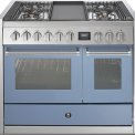 Steel GQ10SF-4T fornuis met combi-stoomoven en frytop - 100 cm breed