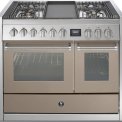 Steel GQ10SF-4T fornuis met combi-stoomoven en frytop - 100 cm breed