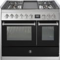 Steel GQ10SF-4T fornuis met combi-stoomoven en frytop - 100 cm breed