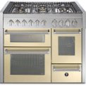 Steel GQ10SFF-6W fornuis met 3 ovens - 100 cm. breed - Genesi