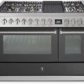 Steel GQ12SF-4BM rvs fornuis met combi-stoomoven - 120 cm breed