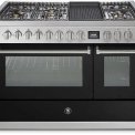 Steel GQ12SF-4BM rvs fornuis met combi-stoomoven - 120 cm breed