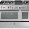 Steel GQ12SF-4BM rvs fornuis met combi-stoomoven - 120 cm breed