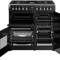 Stoves Richmond 90 DF gas fornuis - zwart - 90 cm. breed
