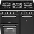 Stoves Richmond 90 DF gas fornuis - zwart - 90 cm. breed