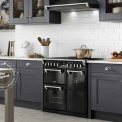 Stoves Richmond S900 DF Zwart - gas fornuis - 90 cm. breed