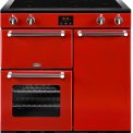 Belling KENSINGTON 90 EI RED inductie fornuis - kleur rood - 3 ovens