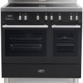 Boretti MFBI902AN inductie fornuis met dubbele oven  - antraciet - Milano