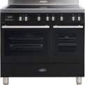 Boretti MFBI902ZW inductie fornuis met dubbele oven - zwart - Milano