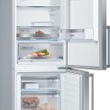 Bosch KGE36EICP rvs koelkast - 186 cm. hoog