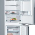 Bosch KGE39VL4A rvs-look koelkast - 201 cm. hoog