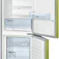 Het interieur van de Bosch KGV36VH32S koelkast groen