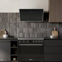 Smeg KV394MB schuine anti-hoofdstoot afzuigkap - zwart